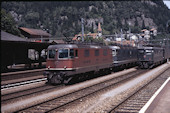 SBB Re4/4 III 11361 (26.06.1990, Göschenen, mit Re6/6 11619)