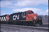 CN GP9RM 7039 (04.2003, Brockville, ON)