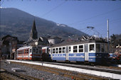 AOMC Be4/4 104 (22.04.1987, Monthey-Ville, daneben Be4/4 105)