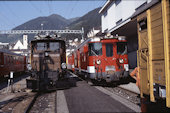 FO Deh4/4 I  54 (26.06.1990, Disentis, daneben RhB Ge6/6 414)