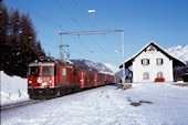 RhB Ge4/4 II 626 (02.01.1993, Madulain)
