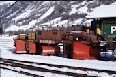 RhB X 9143 (02.01.1993, Pontresina, Spurpflug)