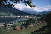 SBB Re4/4 III 11358 (04.08.1997, b. Arth-Goldau, mit Re6/6 11676)