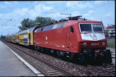 DB 120 151 (15.06.1989, Leienfelsstrasse, (mit 120 153 und NS-Doppelstockwagen))