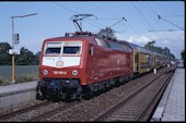 DB 120 153 (08.06.1989, Eichenau, (mit 120 151 und NS-Doppelstockwagen))
