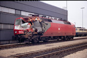 DB 120 154 (14.01.1990, Maschen, (nach Unfall im Rbf. Maschen))