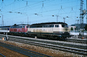 DB 218 399 (1980, M-Donnersbergerbrücke, mit 210 001)