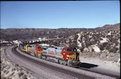 ATSF C44-9W  697 (23.11.1996, Cajon 56, CA)