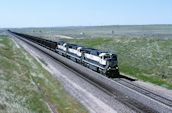 BN SD70MAC 9705 (10.06.1996, Bill, WY)