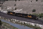 DRGW SD40T-2 5389 (06.06.1996, Kyune, UT, 5389+53xx+5386)