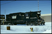 NW GP7P 3481 (18.02.1982, Rockwell Yd. Chicago, IL)